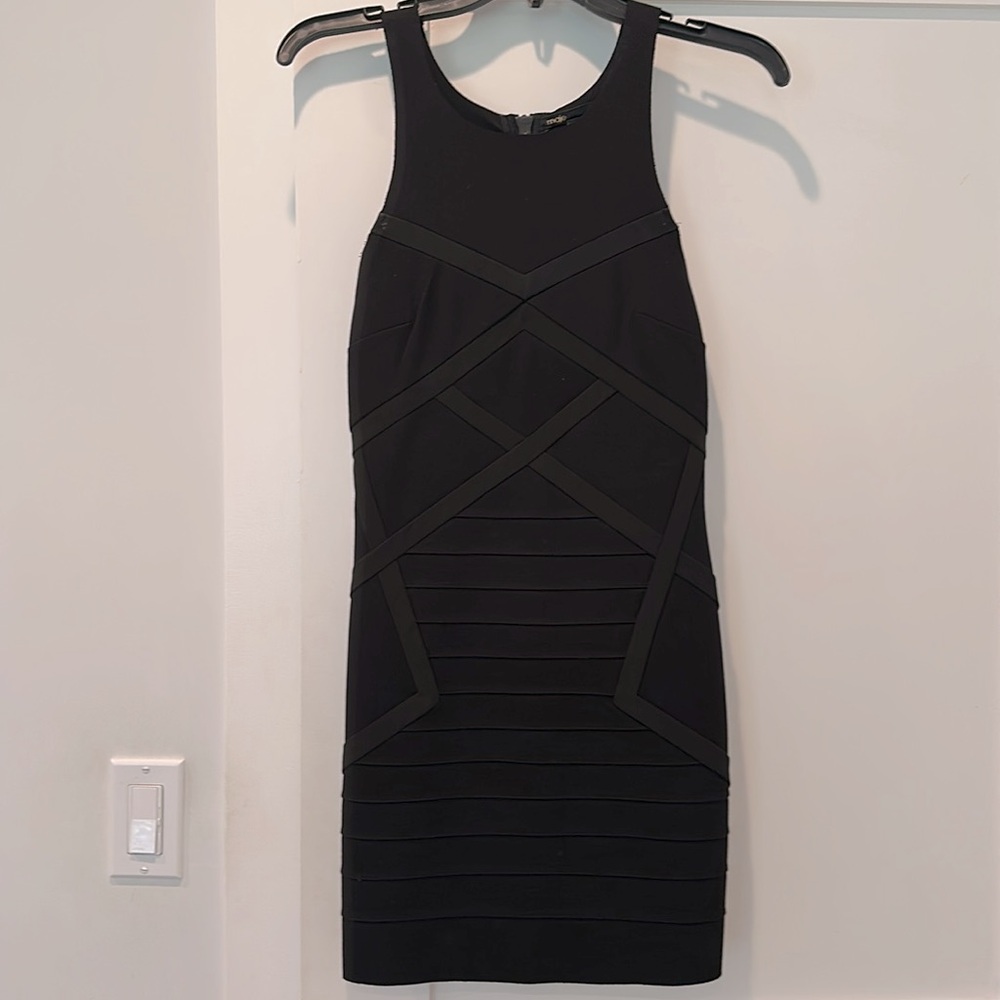 Maje Black Bodycon Mini Dress
